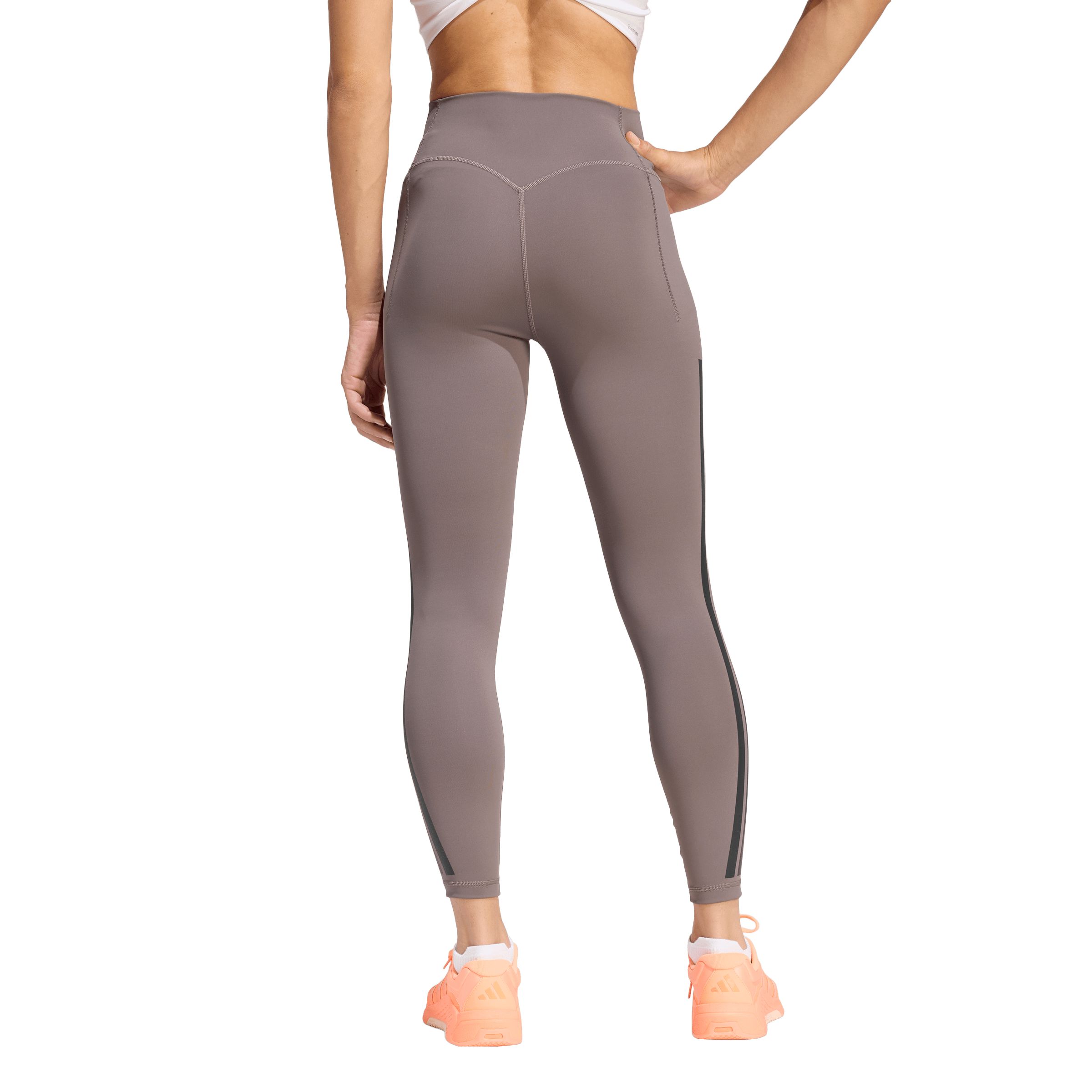adidas Women's Optime 3-stripes Moisture-Wicking 7/8 Tights