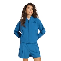 adidas Women's Z.N.E. Woven Bomber Jacket Front_Flat