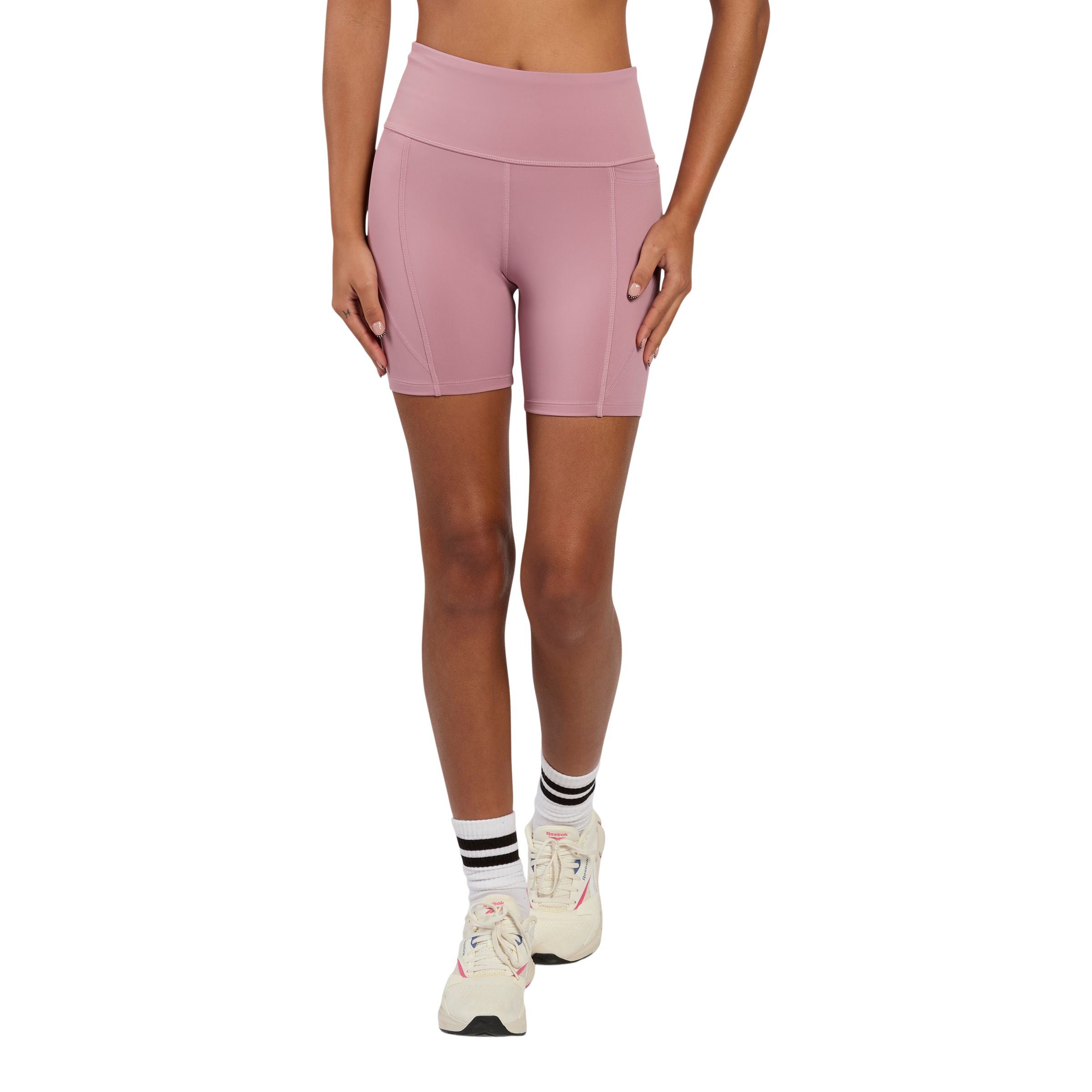 Reebok Women's Lux High-rise Bike Shorts with Sweat-wicking Fabric