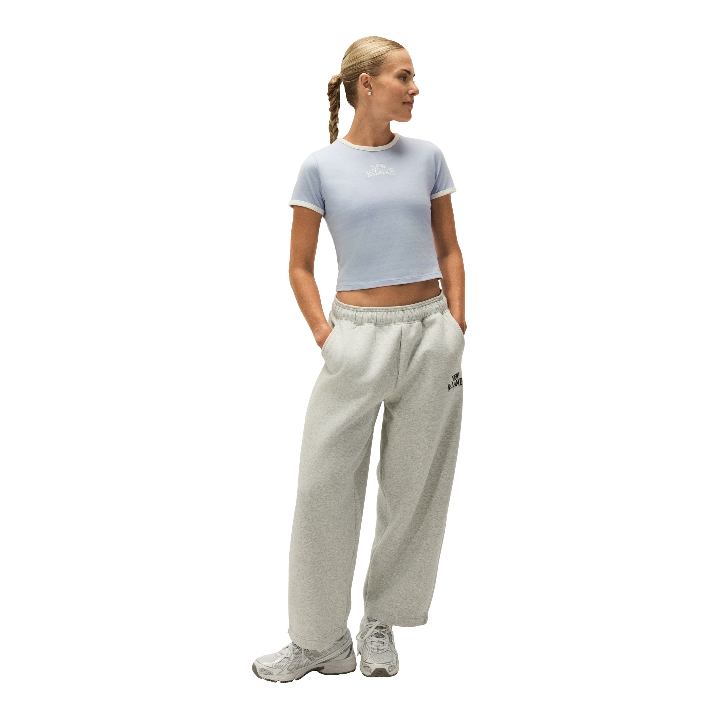 New Balance Women's Linear Heritage Fleece Barrel Pants