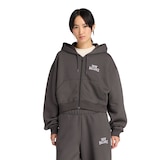 New Balance Women's Linear Heritage Fleece Full Zip Hoodie