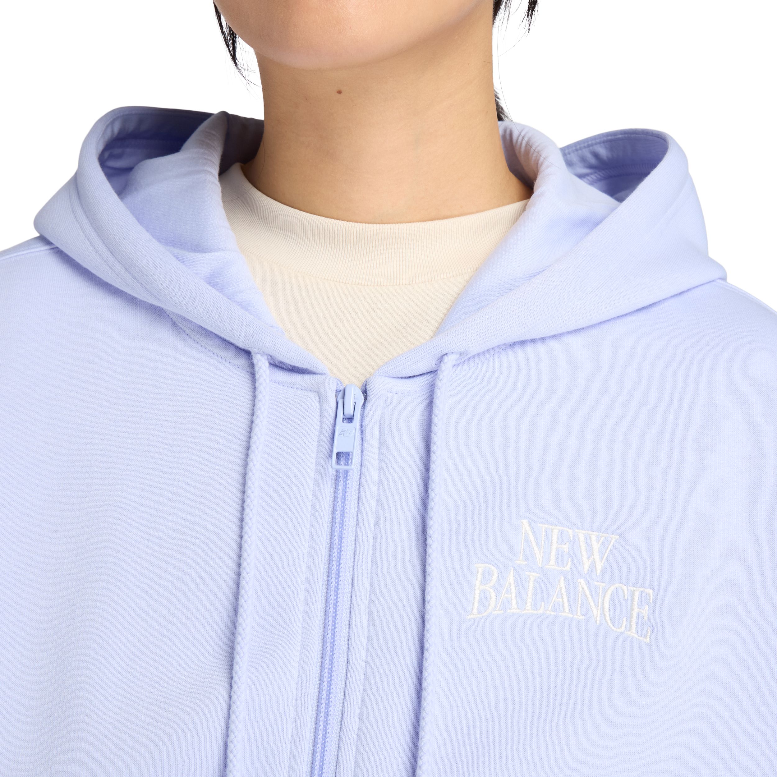 New Balance Women's Linear Heritage Fleece Full Zip Hoodie