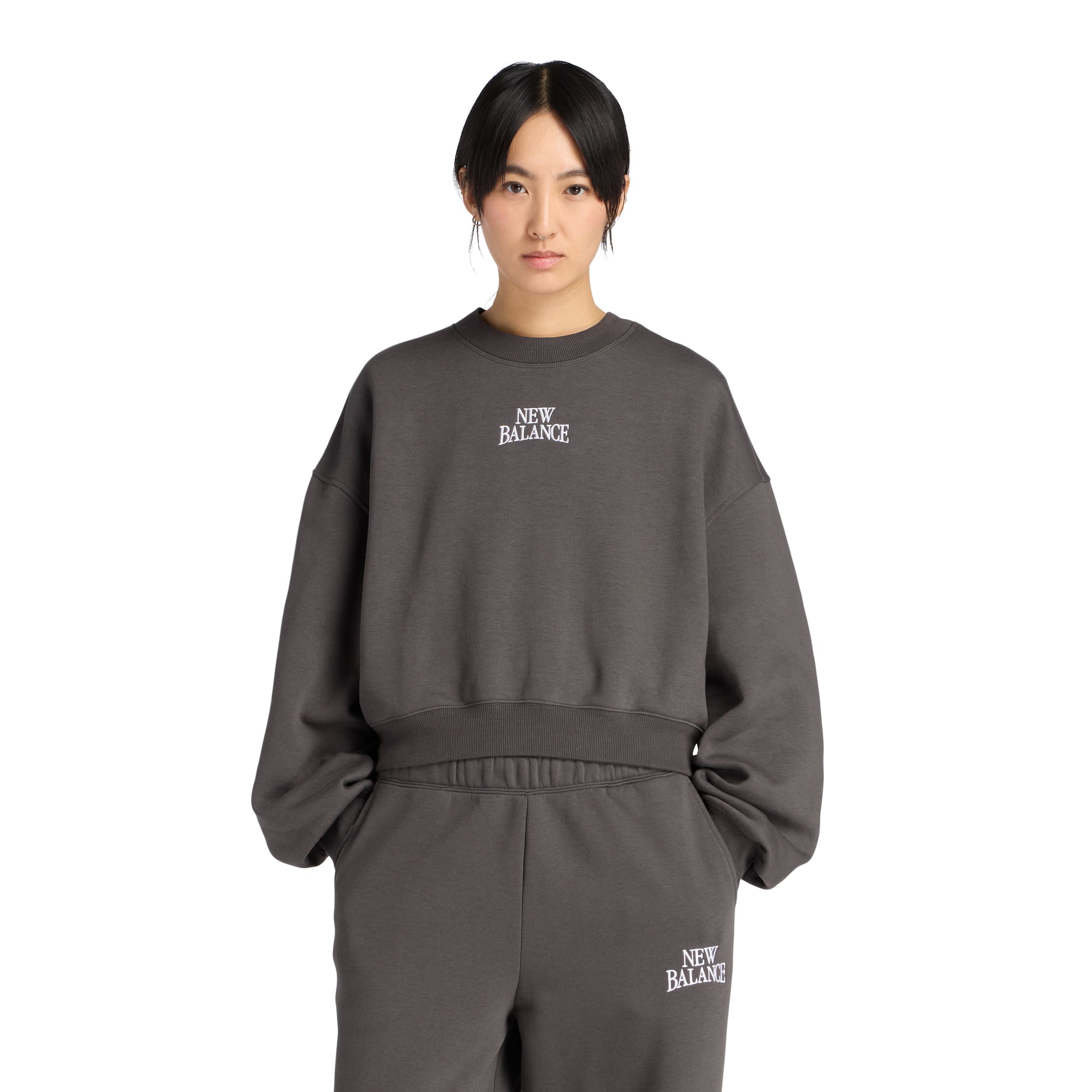 New Balance Women's Linear Heritage Fleece Sweatshirt