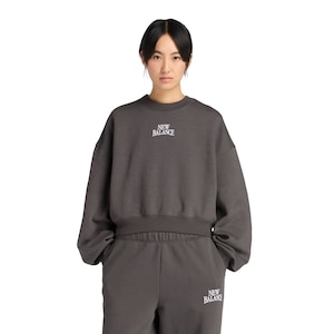 New Balance Women's Linear Heritage Fleece Sweatshirt