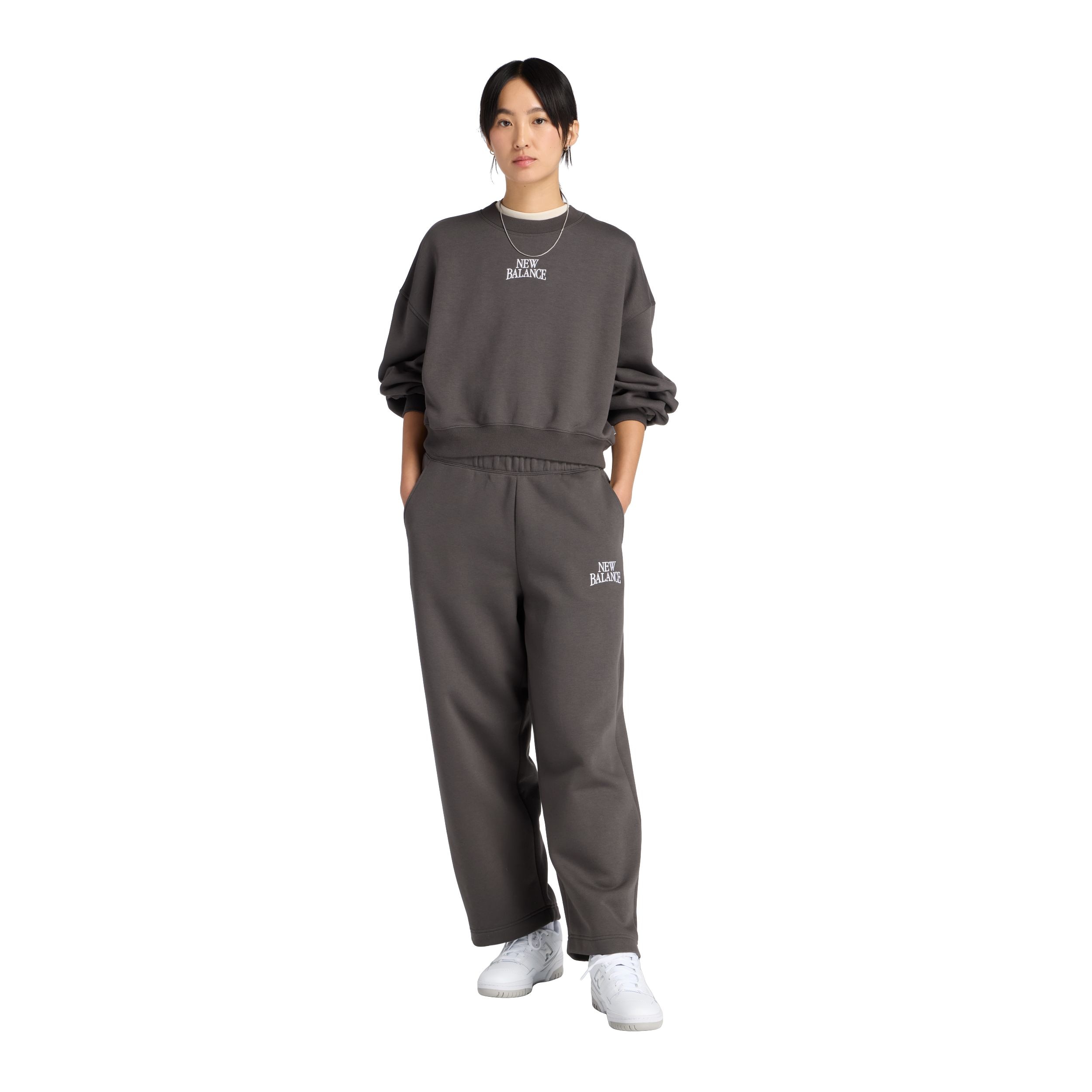 New Balance Women's Linear Heritage Fleece Sweatshirt