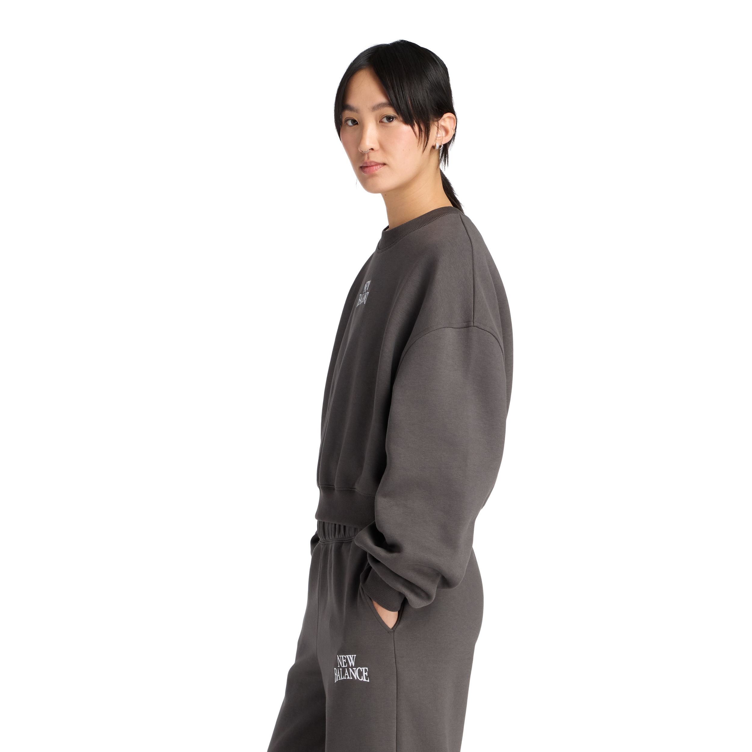 New Balance Women's Linear Heritage Fleece Sweatshirt