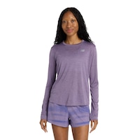 New Balance Women's Long Sleeve Athletic Shirt Front_Flat