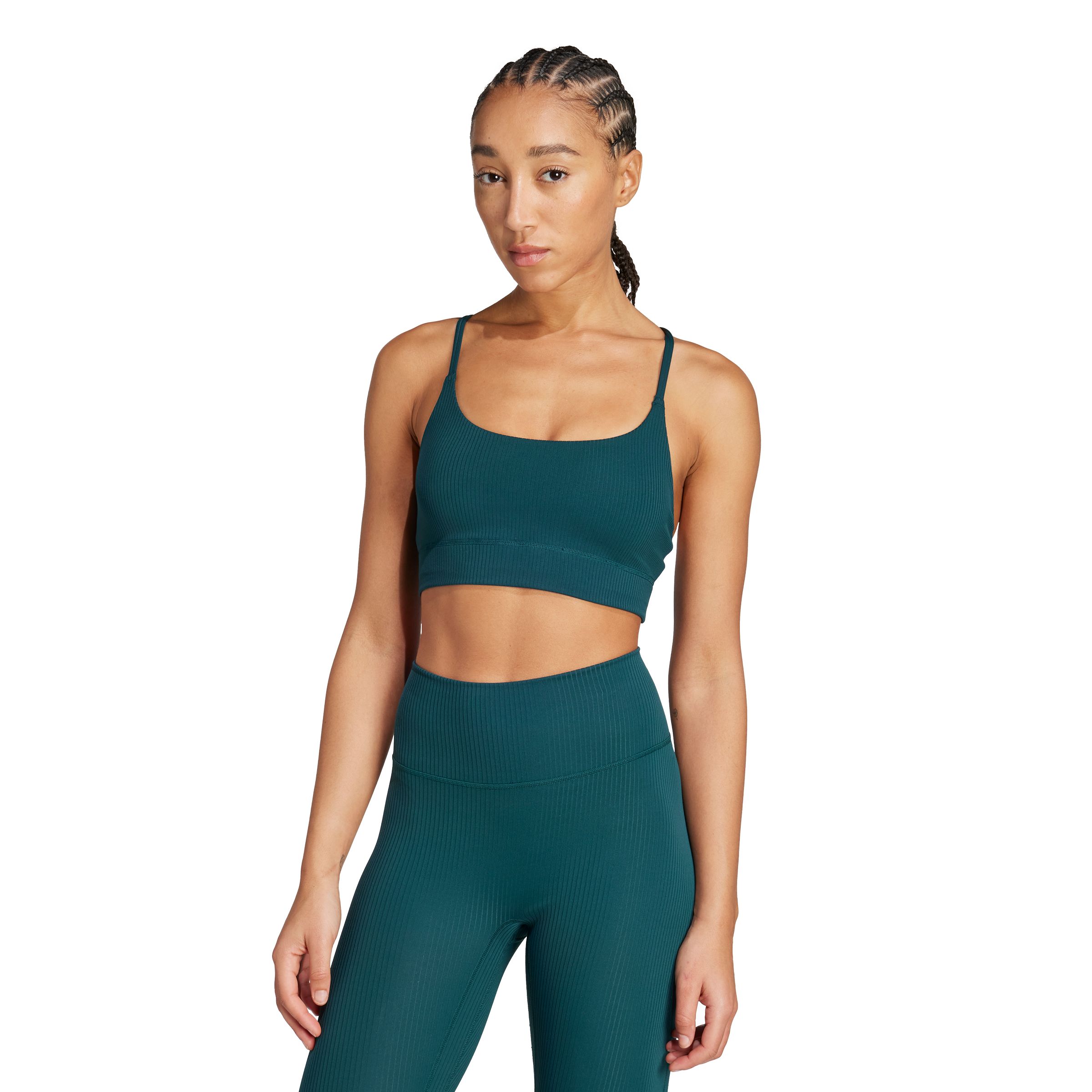 adidas Women's All Ribbed Light-support Sports Bra