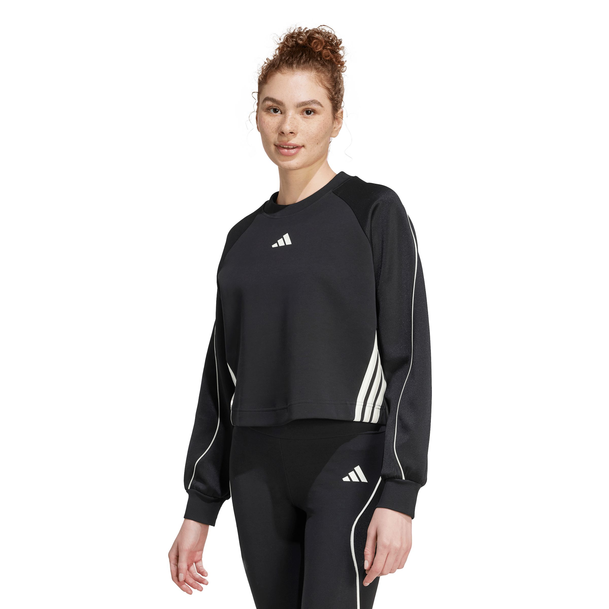 adidas Women's Stadium 3-stripes Crewneck Sweatshirt