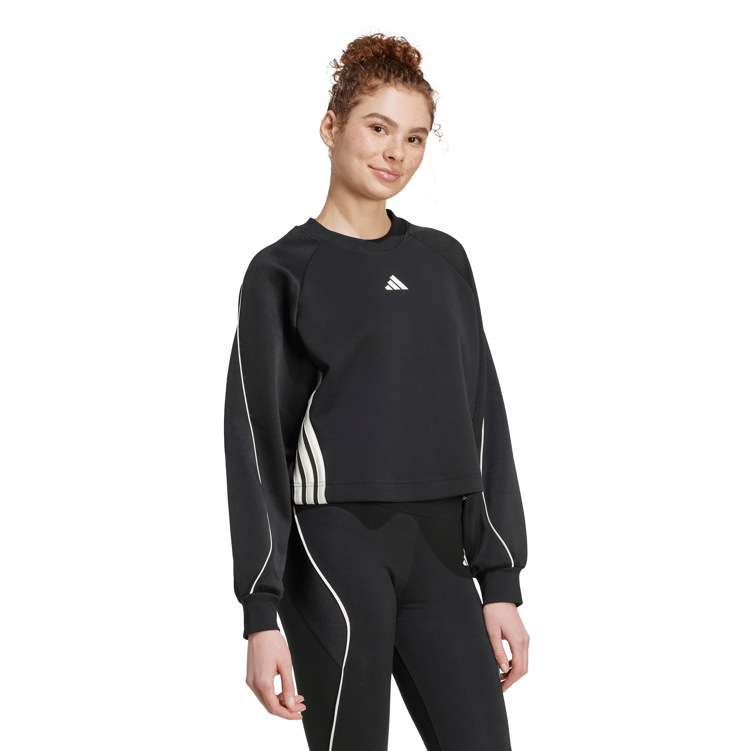 adidas Women's Stadium 3-stripes Crewneck Sweatshirt