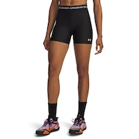 Under Armour Women's HeatGear© Authentics Middy Shorts Front_Angled_Left