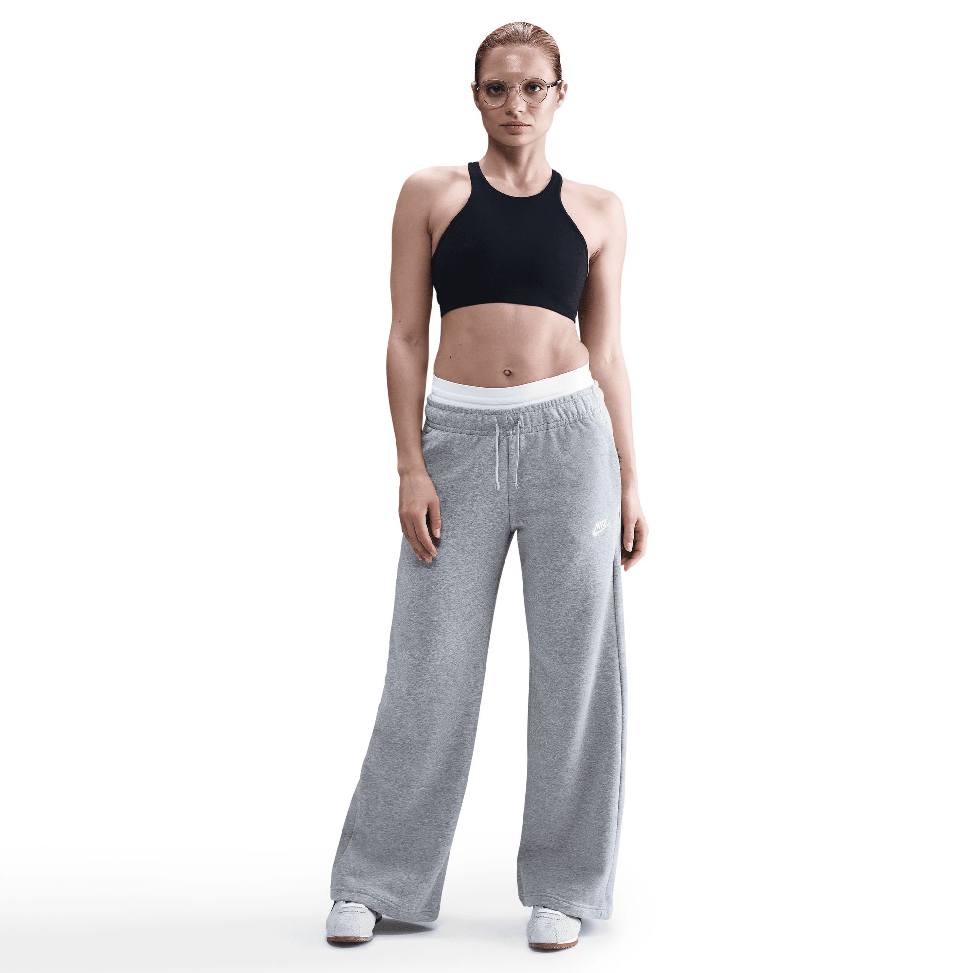 Nike Women's Club Fleece Mid-Rise Wide Pants