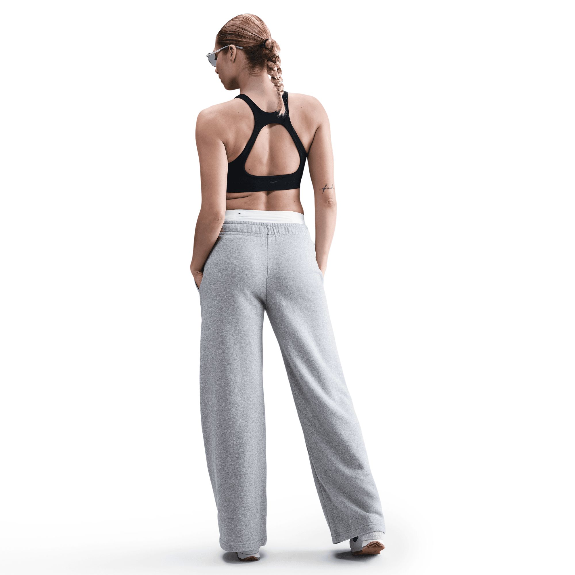 Nike Women's Club Fleece Mid-Rise Wide Pants