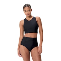SPEEDO Women's Ocean Flex Chlorine Resistant Crop Top Front_Flat