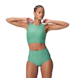 SPEEDO Women's Ocean Flex Chlorine Resistant Crop Top Front_Flat