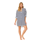 Locker Women's Button Down Coverup Long Sleeve Shirt Front_Flat