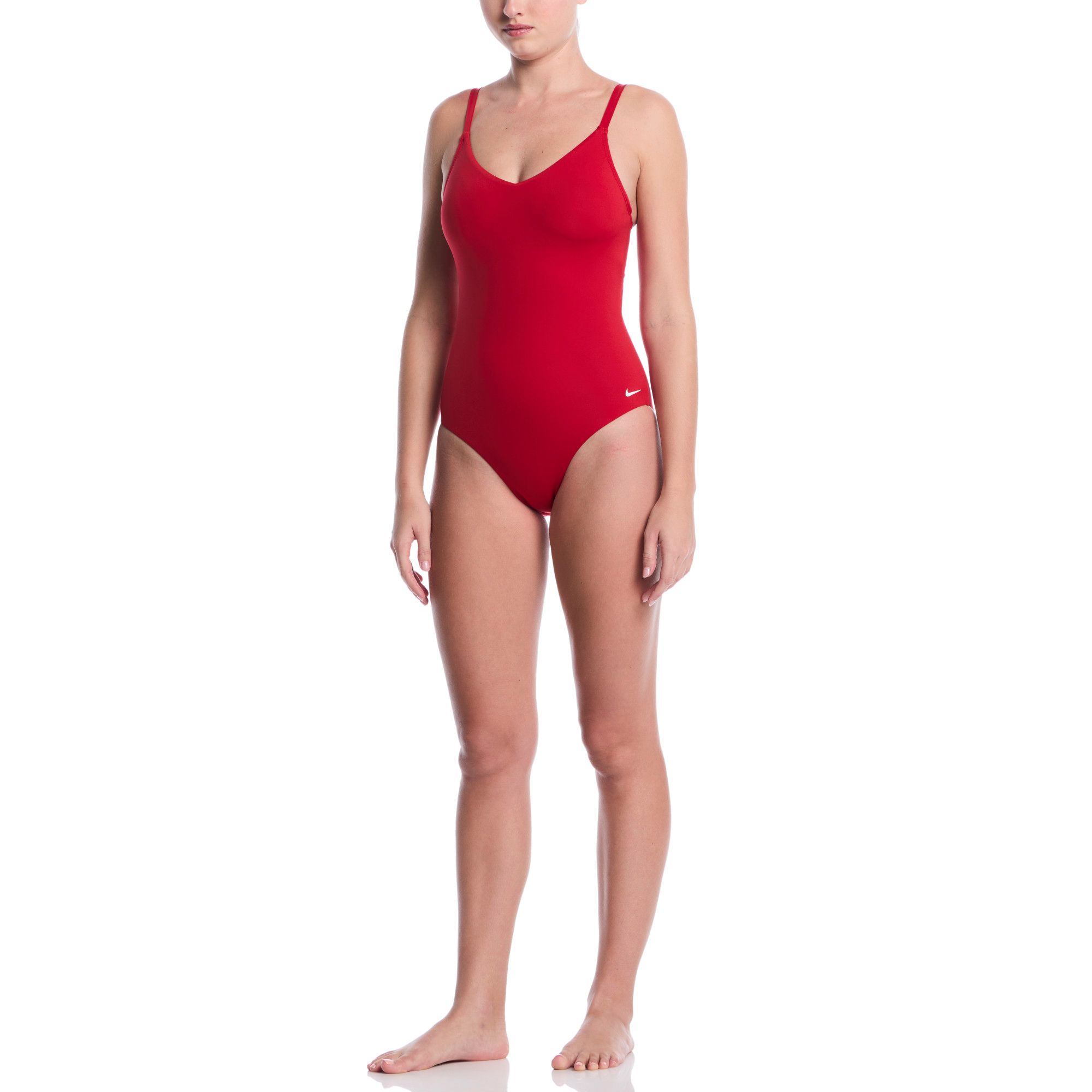 Nike Women's Essential V Neck One Piece Swimsuit
