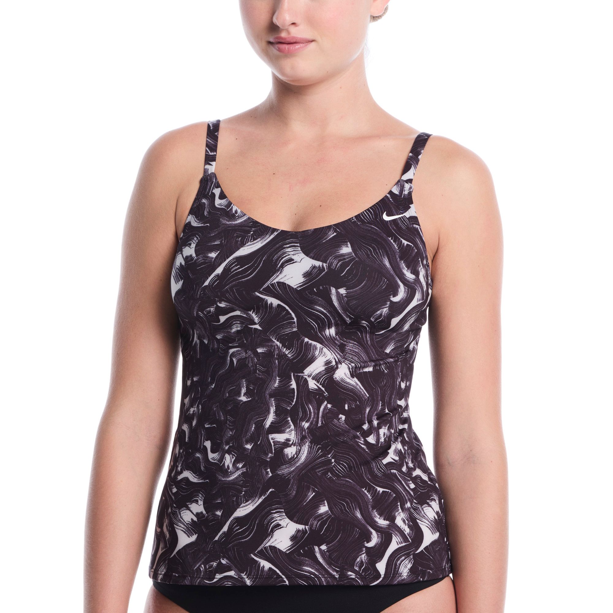 Nike Women's V-Neck Brushstroke All Over Print Tankini