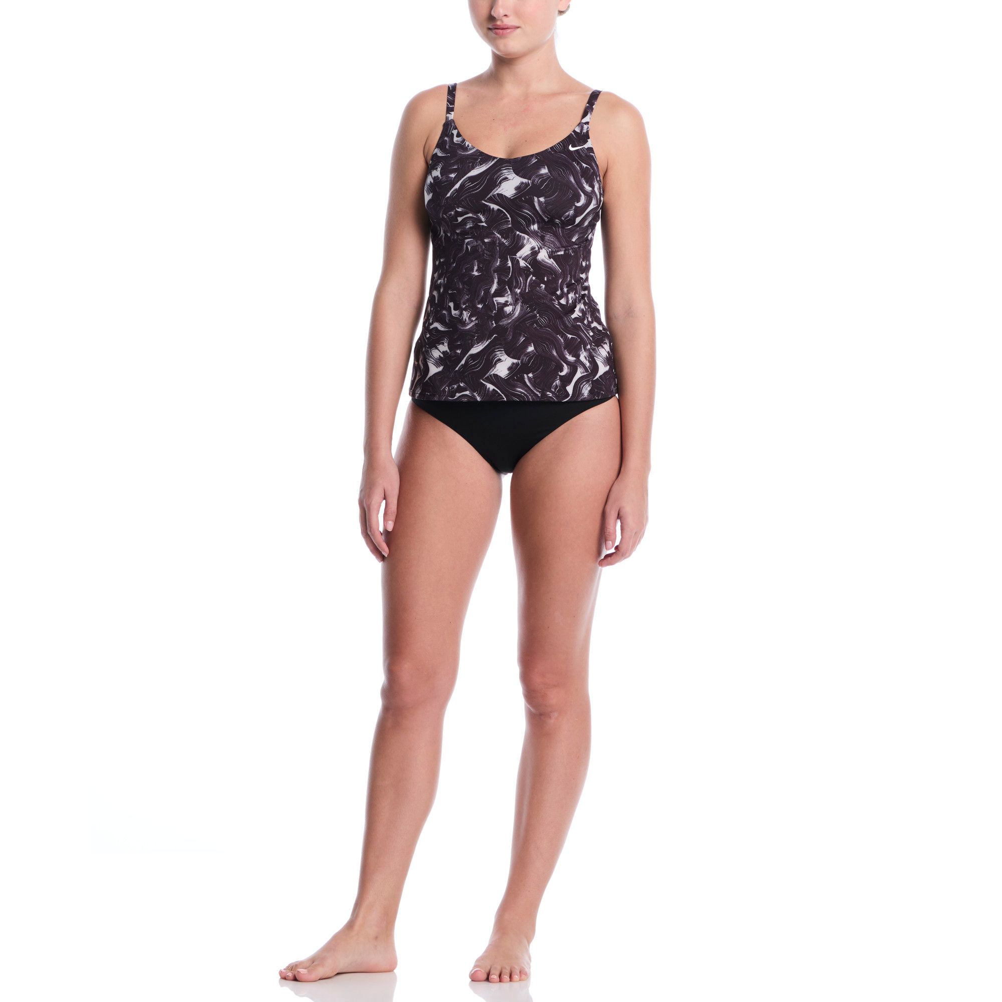 Nike Women's V-Neck Brushstroke All Over Print Tankini