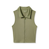 Travis Mathew Women's Moveknit Ribbed Golf Polo T-shirt Front_Flat