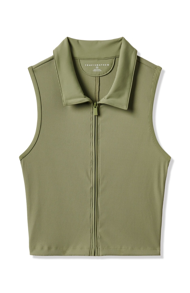 Travis Mathew Women's Moveknit Ribbed Golf Polo T-shirt