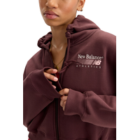 New Balance Women's Trackside Fleece Full Zip Athletic Hoodie