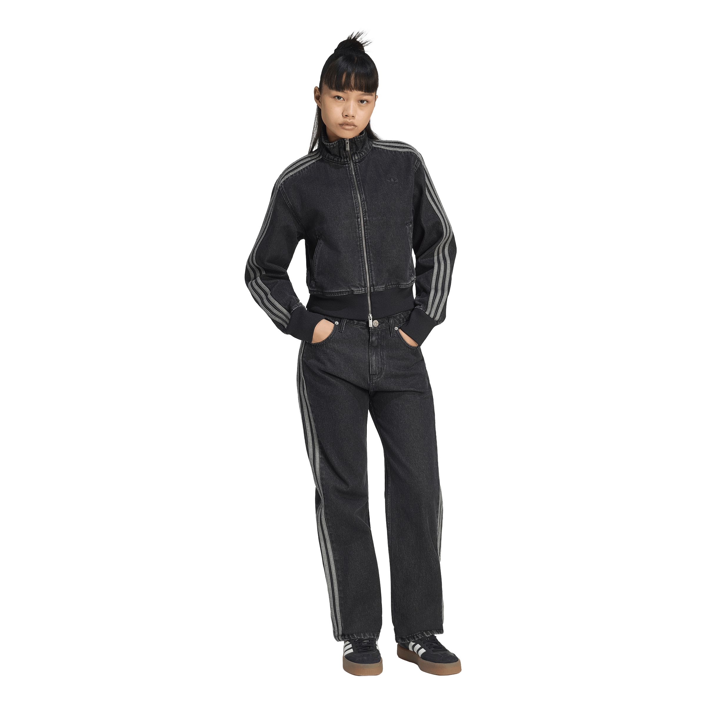adidas Women's Originals Firebird Oversized Denim Jacket