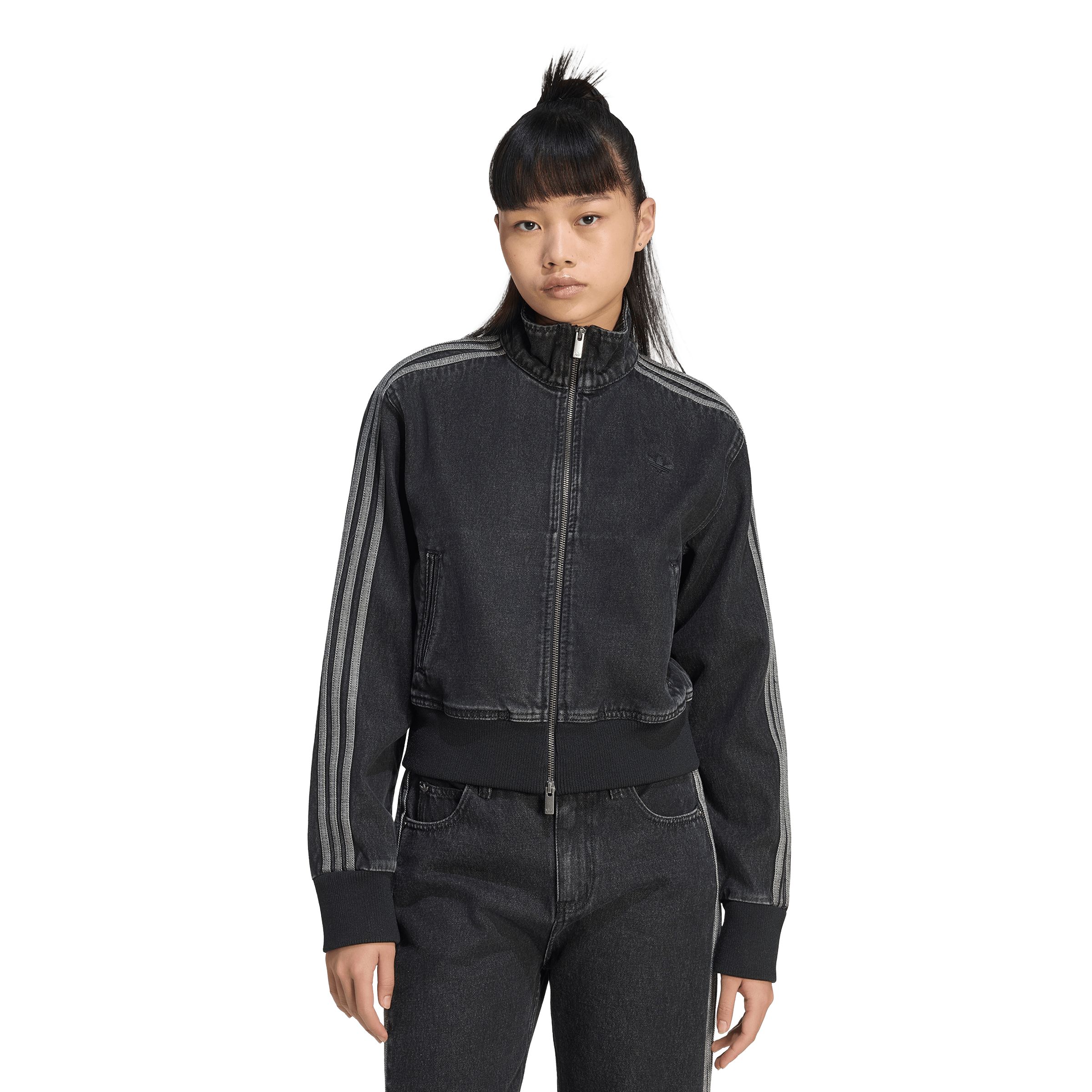 adidas Women's Originals Firebird Oversized Denim Jacket