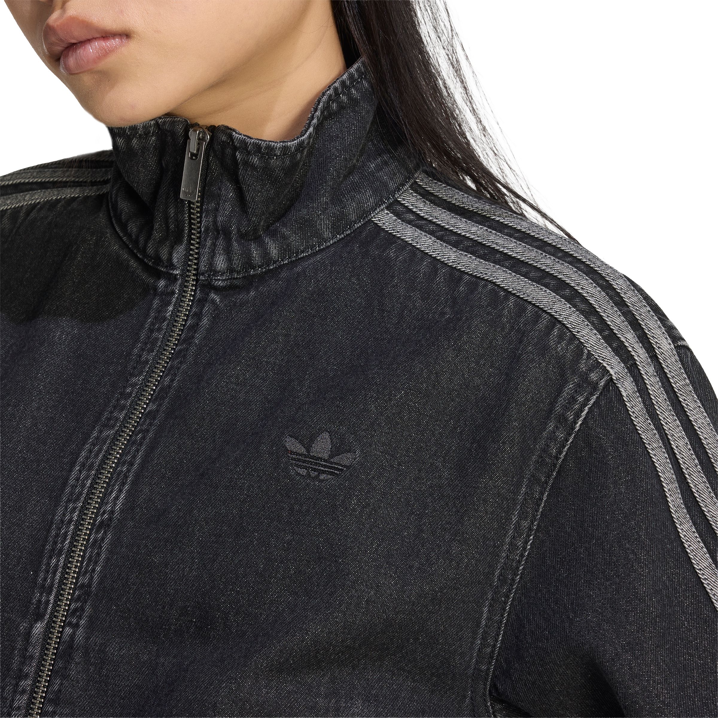 adidas Women's Originals Firebird Oversized Denim Jacket