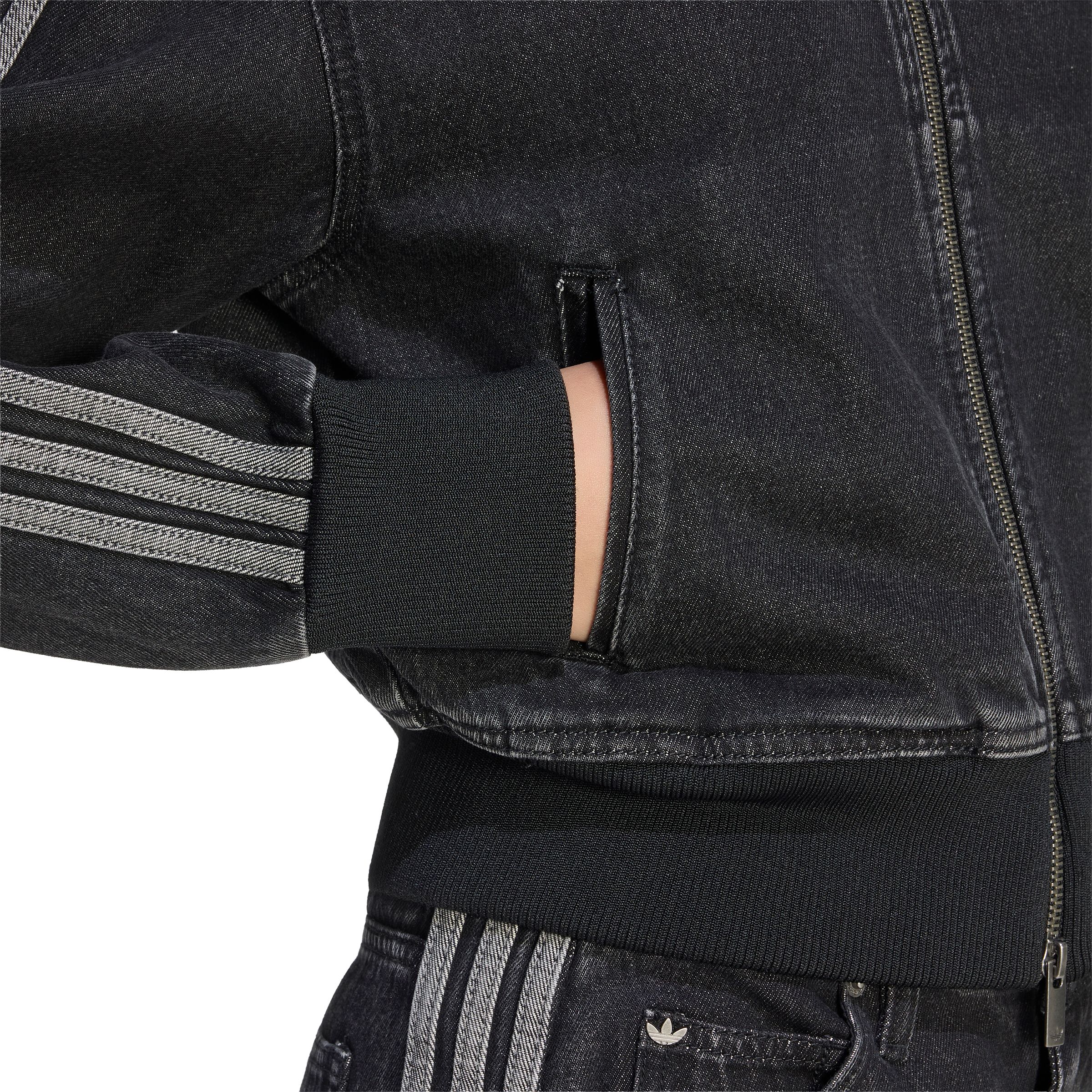adidas Women's Originals Firebird Oversized Denim Jacket
