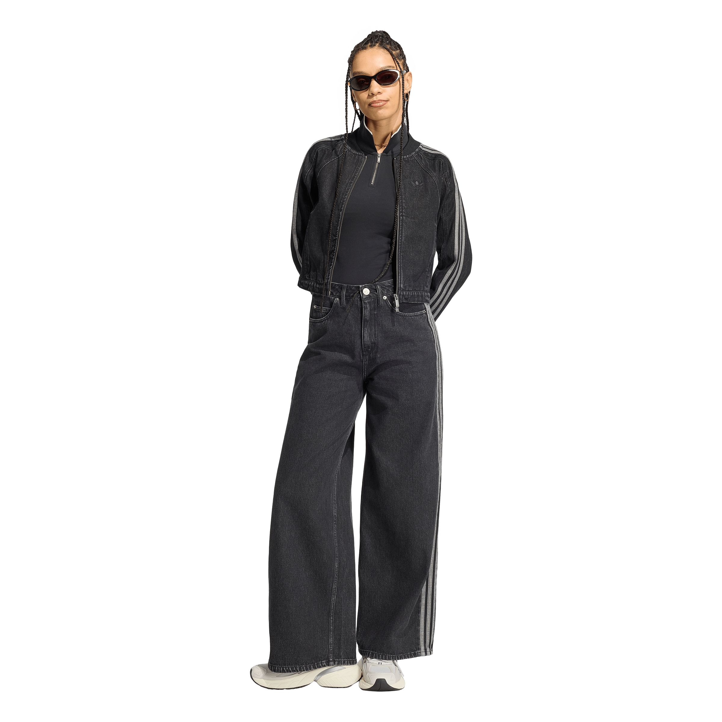 adidas Originals Women's Denim Wide Leg Pants
