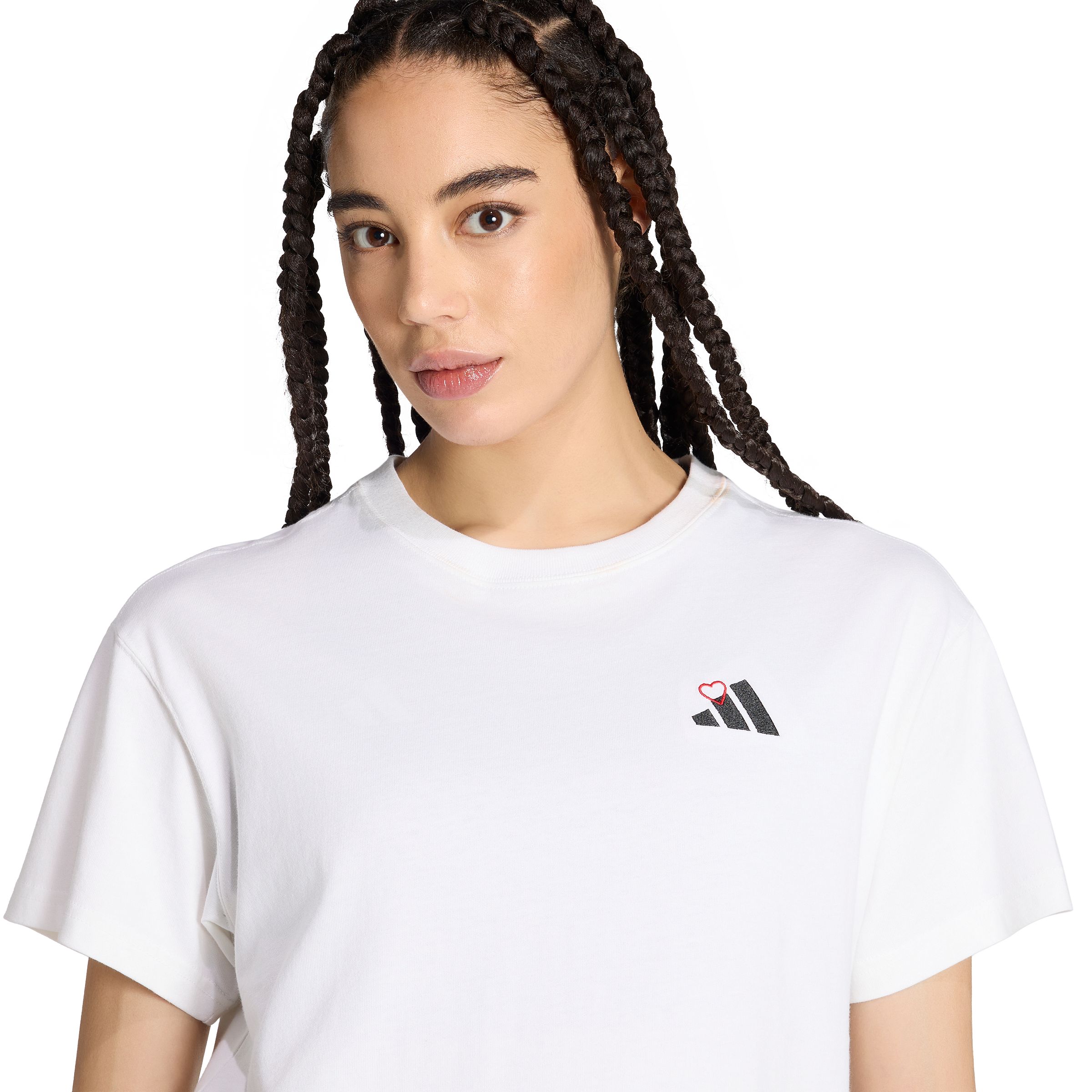 adidas Women's Sportswear Heart Graphic Oversized T-Shirt