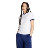 adidas Women's Sportswear Animal Graphic Ringer T-Shirt Front_Angled_Left