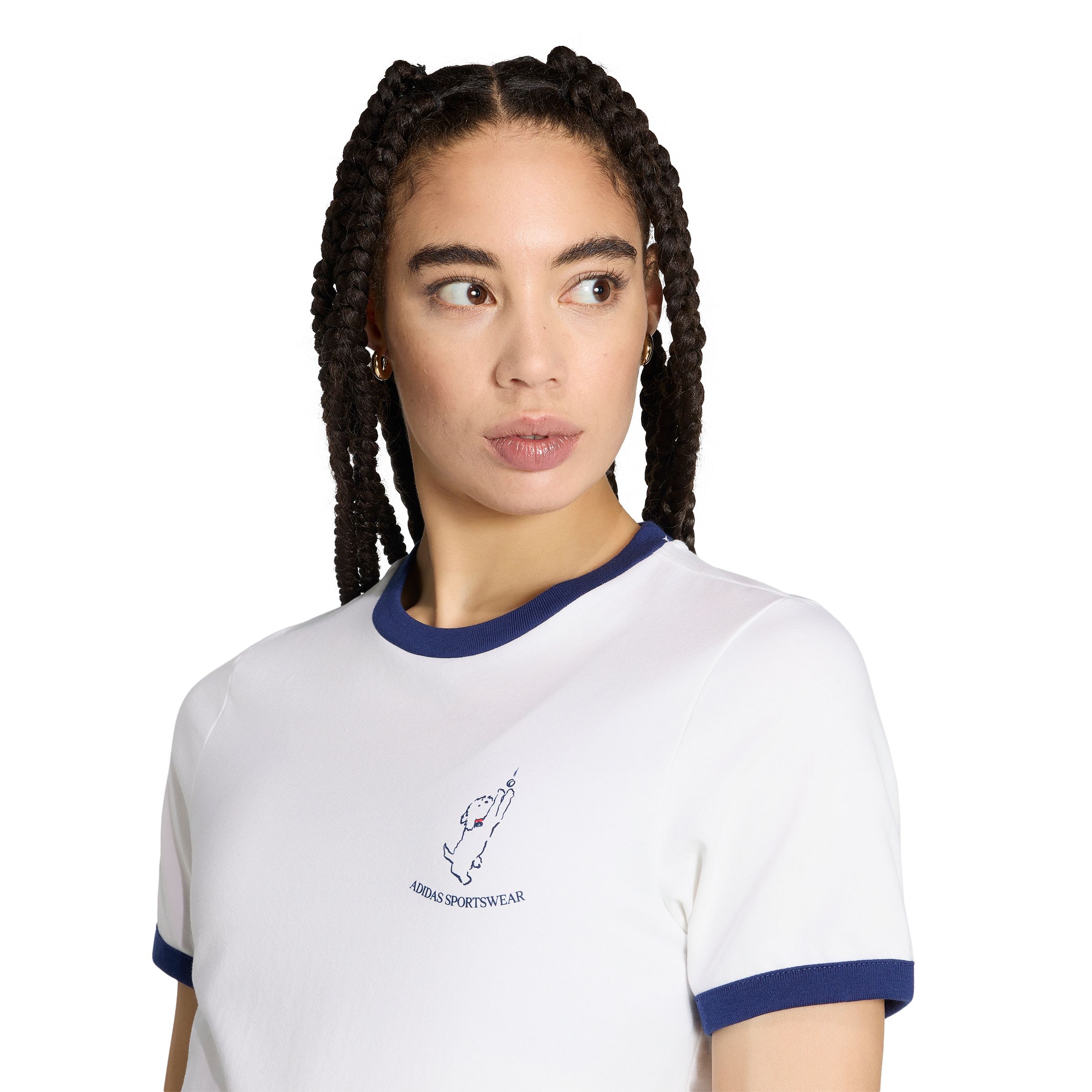 adidas Women's Sportswear Animal Graphic Ringer T-Shirt