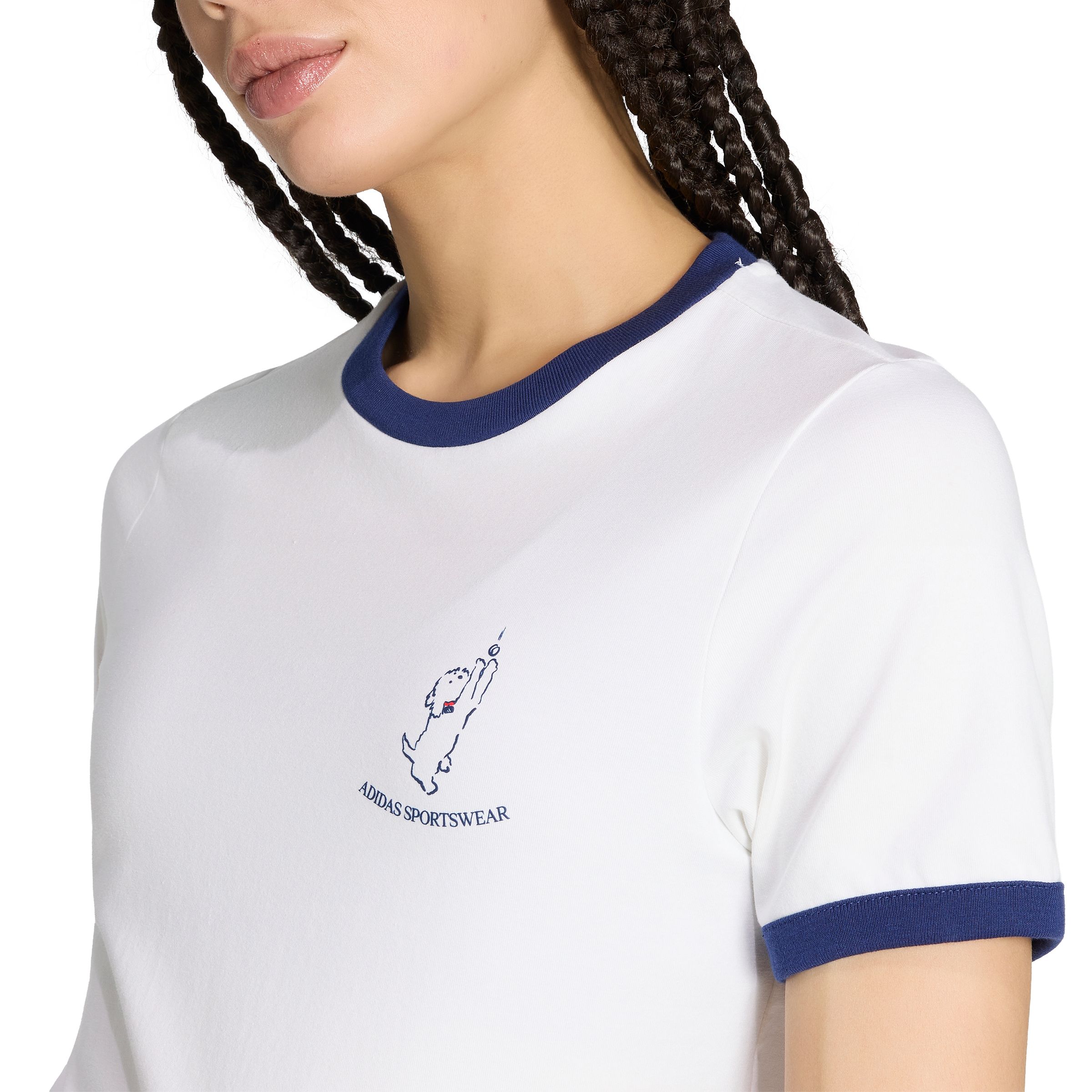 adidas Women's Sportswear Animal Graphic Ringer T-Shirt