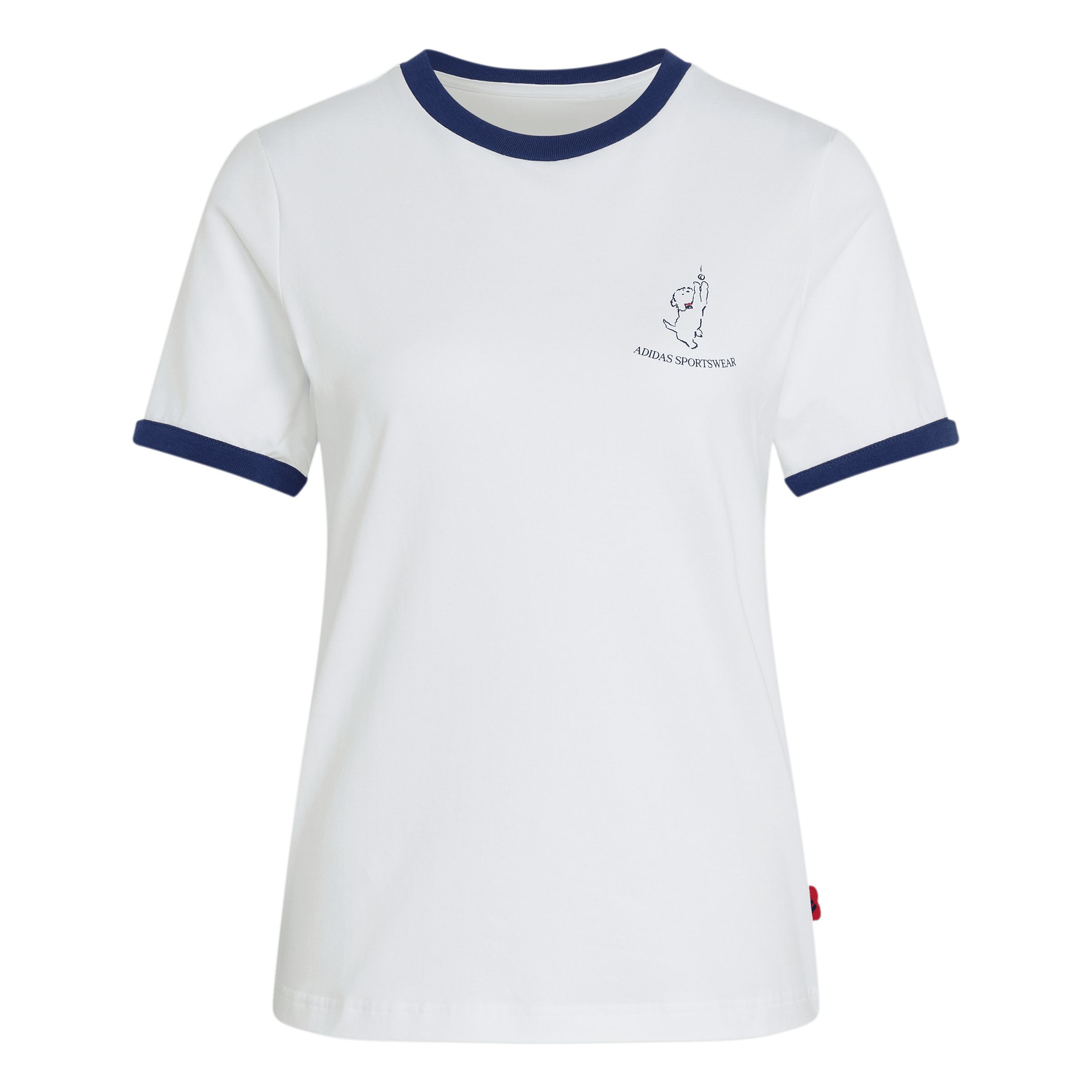 adidas Women's Sportswear Animal Graphic Ringer T-Shirt