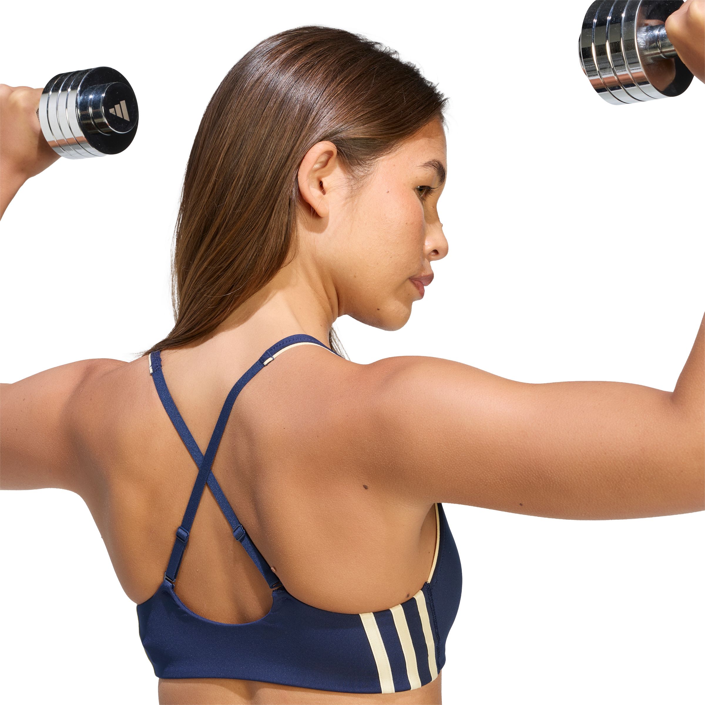 adidas Originals Women's Sport 3-stripe Light Support Sweat-Wicking Sports Bra
