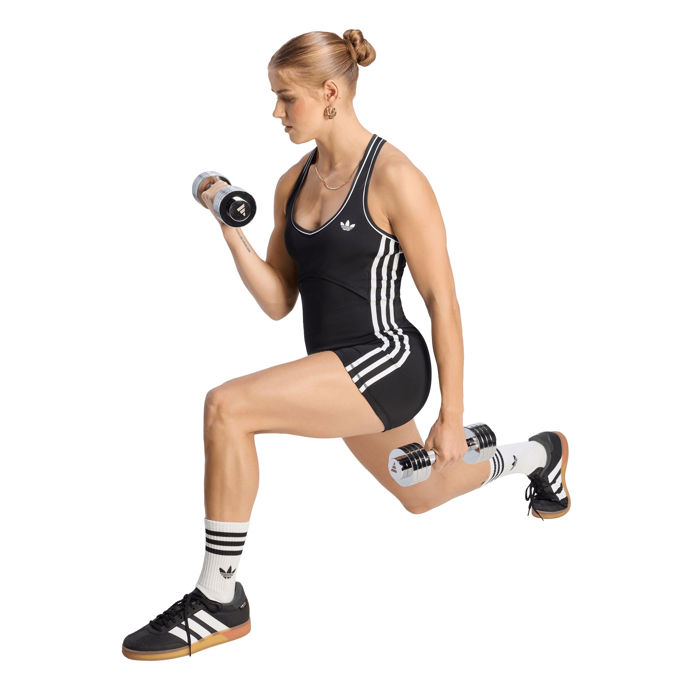 adidas Originals Women's Sport 3-stripe Athletic Bodysuit Onesie