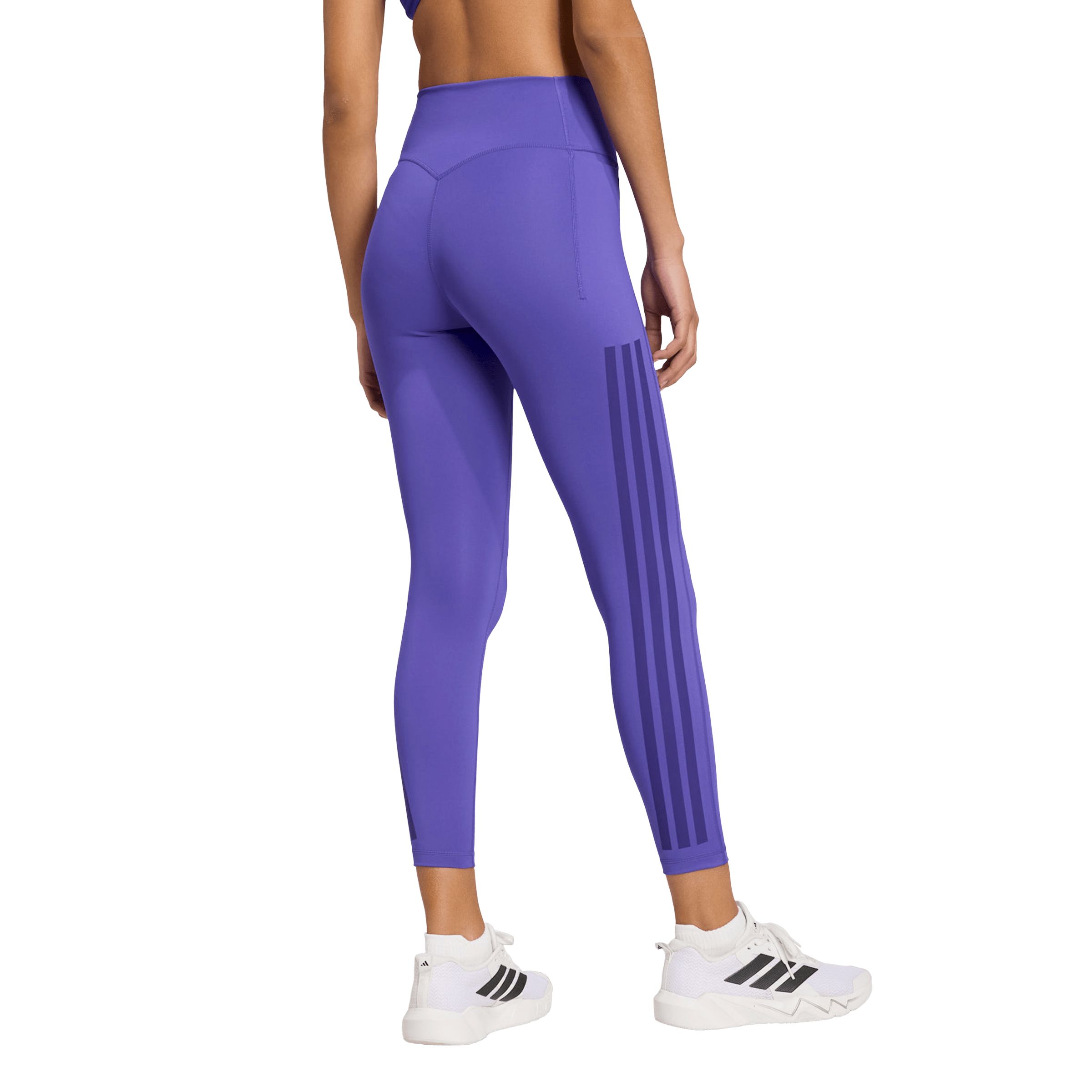 adidas Women's Optime 3-stripes Moisture-Wicking 7/8 Tights