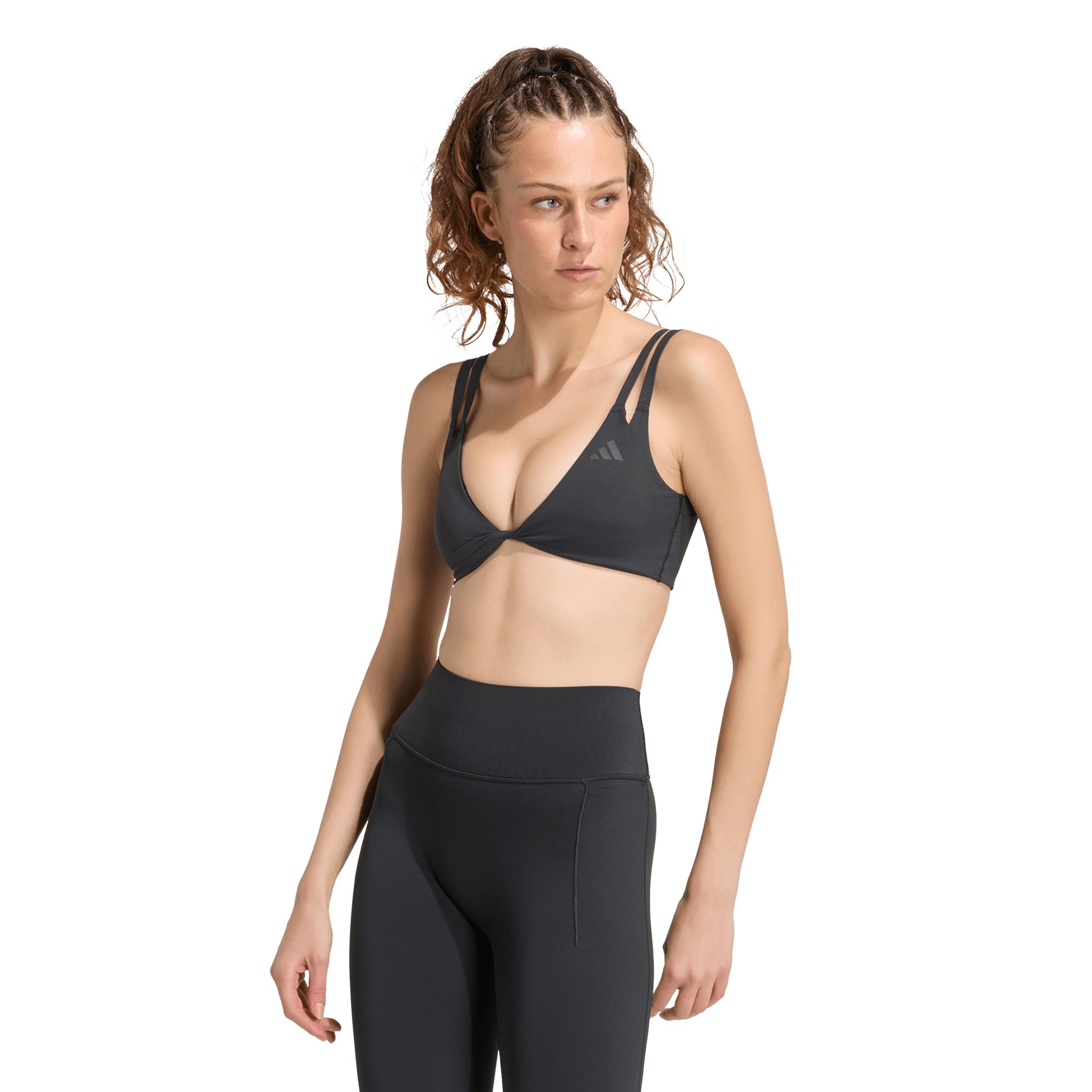 adidas Women's Train Optime Twist Light Support Sports Bra for Yoga and Pilates