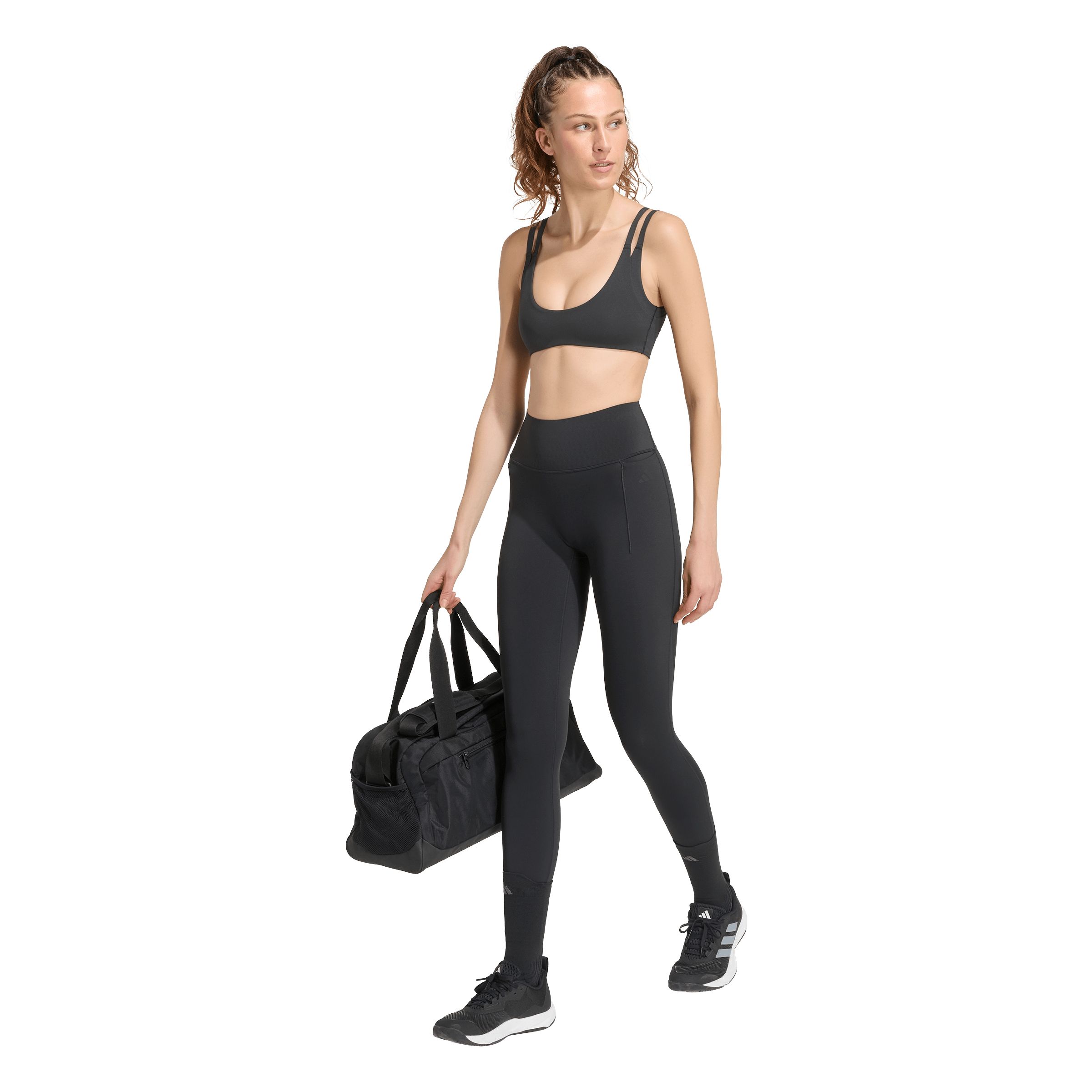 adidas Women's Train Optime Twist Light Support Sports Bra for Yoga and Pilates