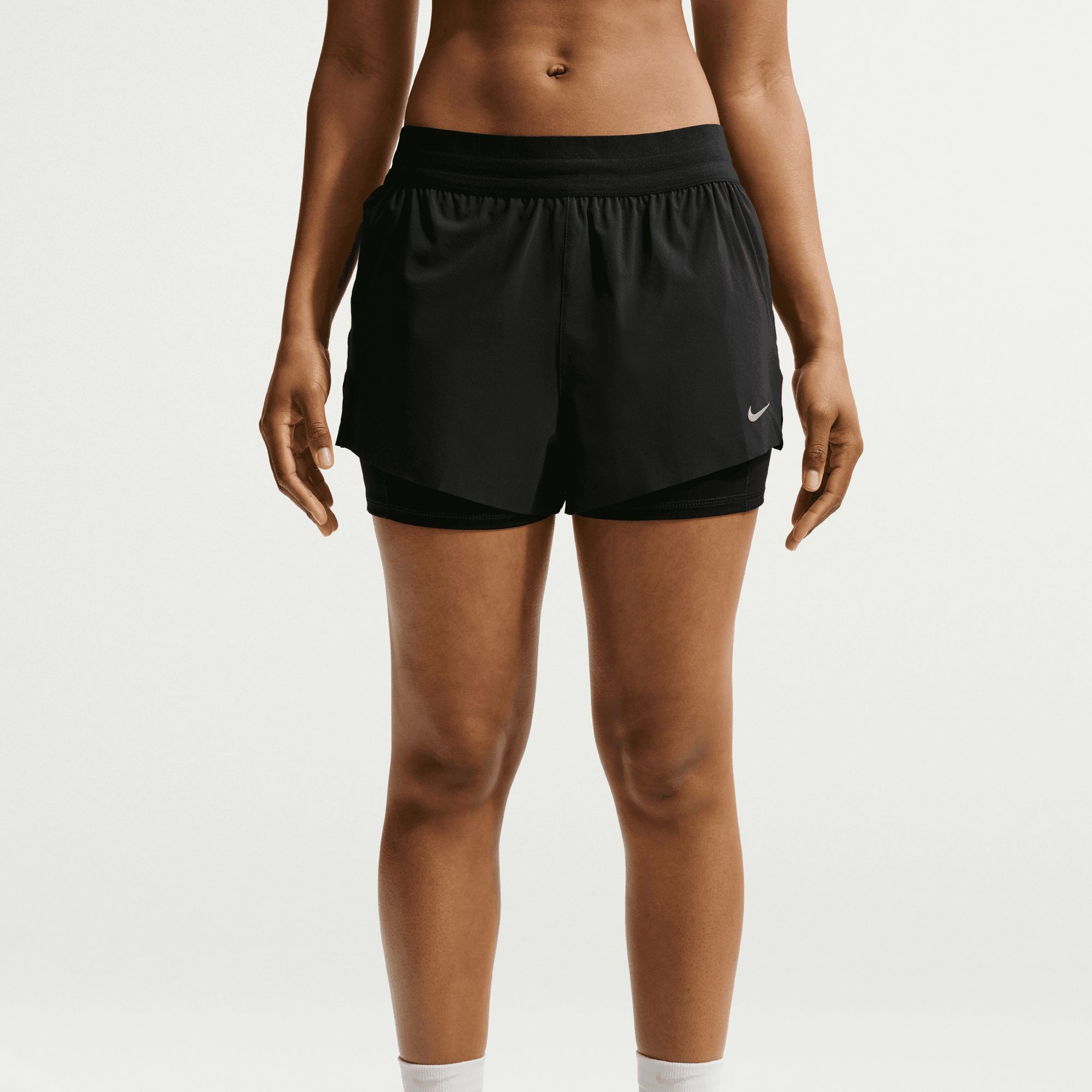Nike Women's Run Swift Dri-FIT Mid-Rise 2 in 1 Shorts