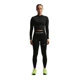 Nike Women's Pro Dri-fit Full Zip Long Sleeve Workout Top Front_Flat
