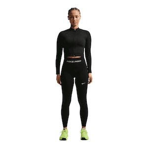 Nike Women's Pro Dri-fit Full Zip Long Sleeve Workout Top