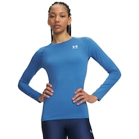 Under Armour Women's HeatGear© Compression Long Sleeve Shirt Front_Flat