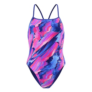 Speedo Women's Turnback Printed One Piece Swimsuit
