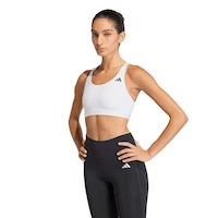 adidas Women's Optime Essentials Medium Support Sports Bra Front_Angled_Left
