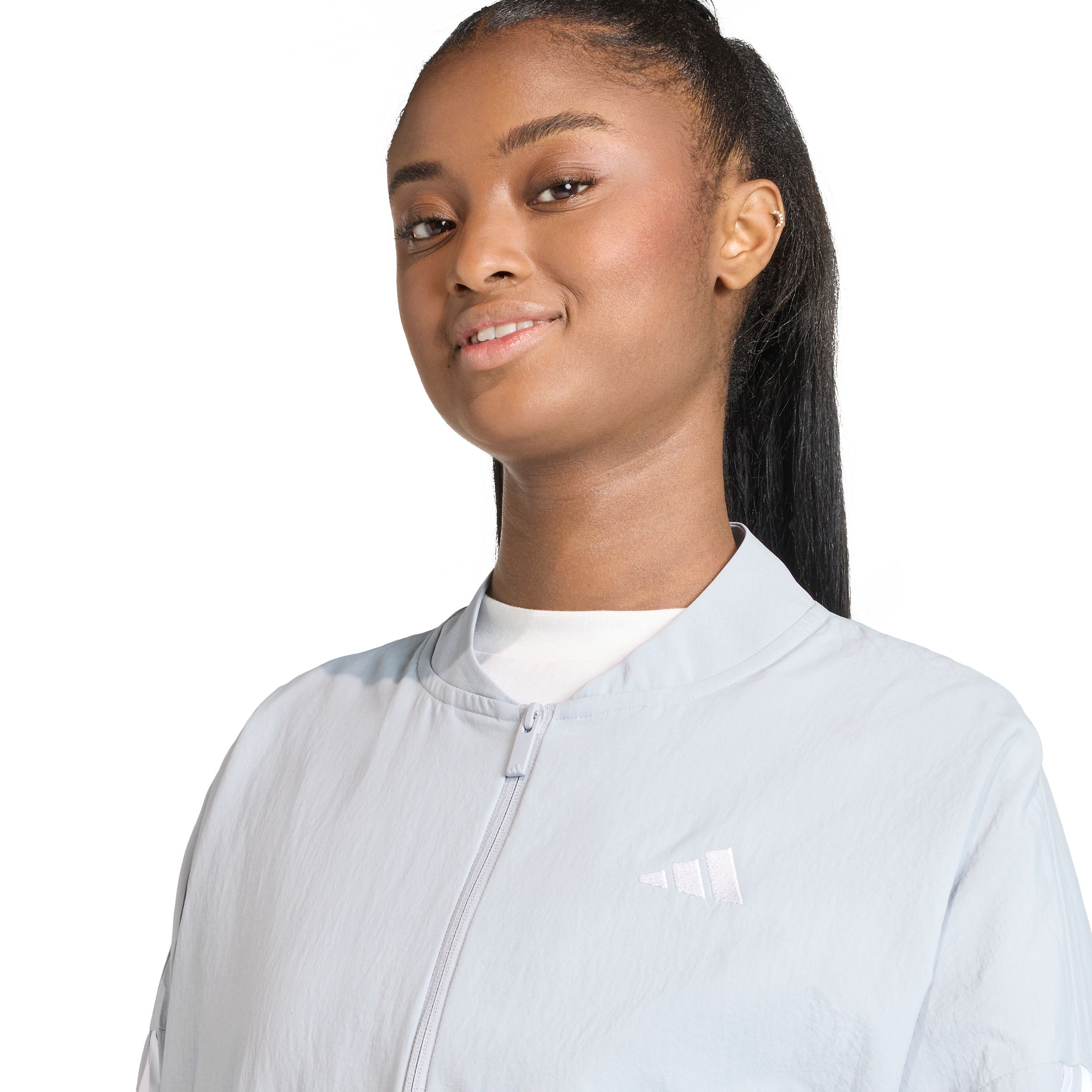 adidas Women's Essentials 3-Stripe Woven Bomber Jacket