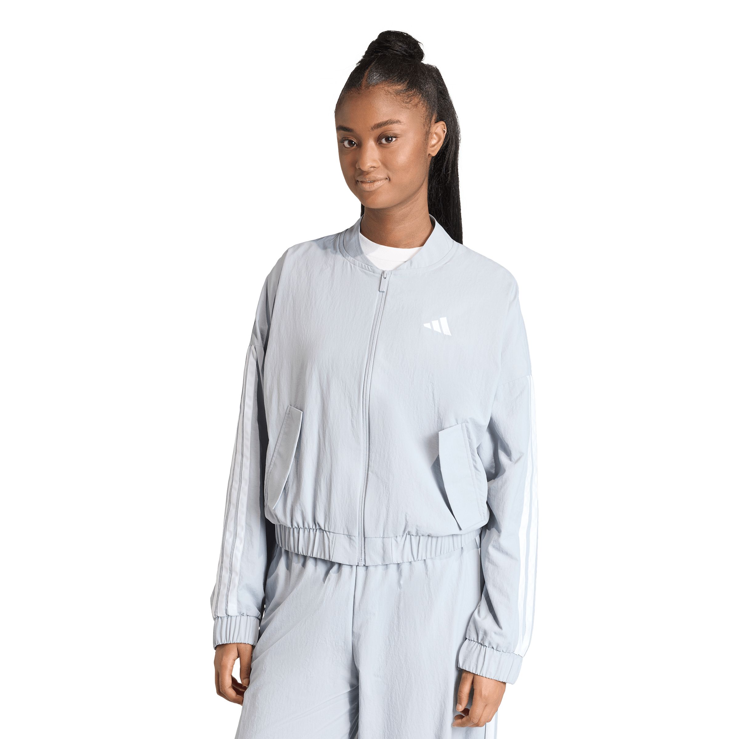 adidas Women's Essentials 3-Stripe Woven Bomber Jacket