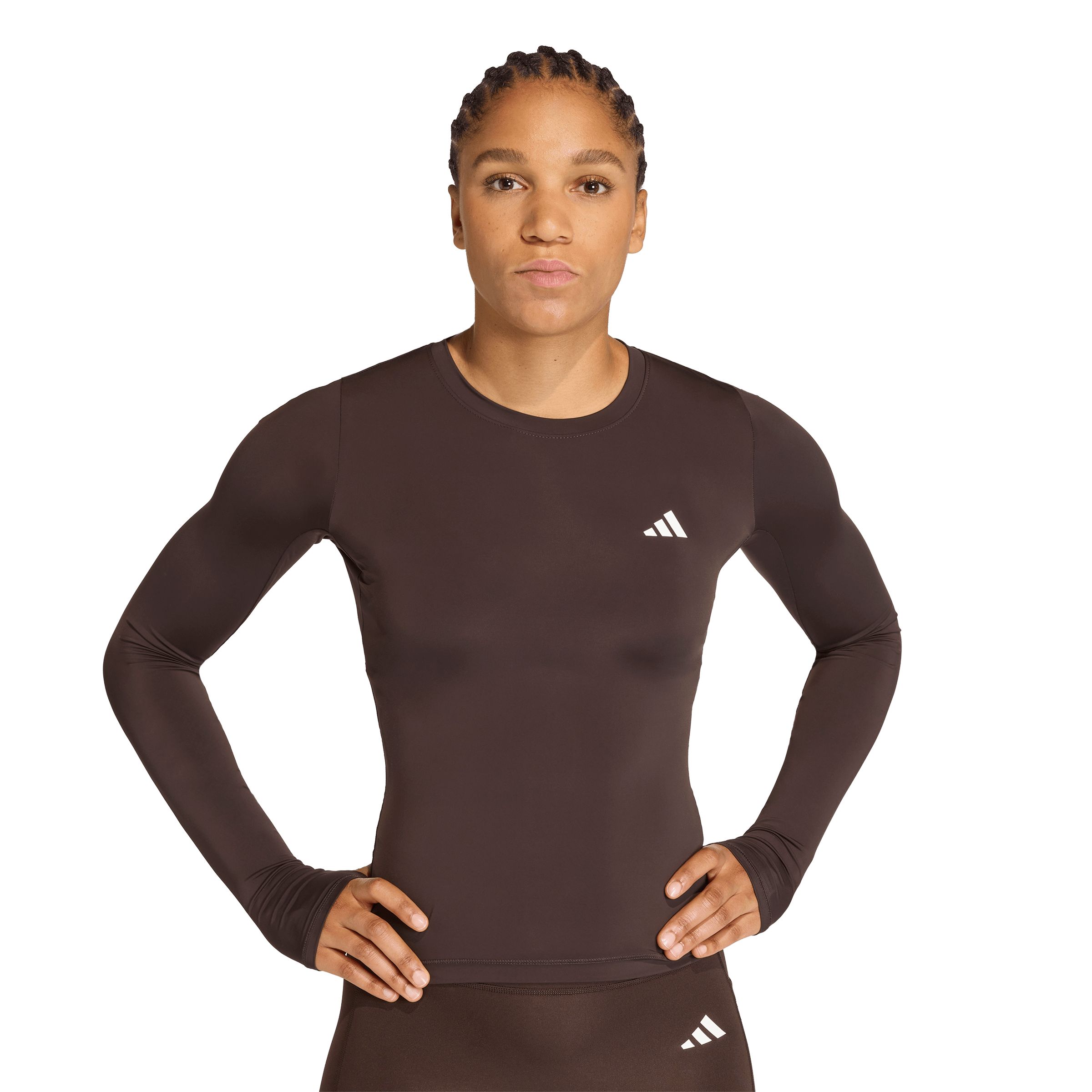 adidas Women's PWR Essentials Contour Long Sleeve Shirt